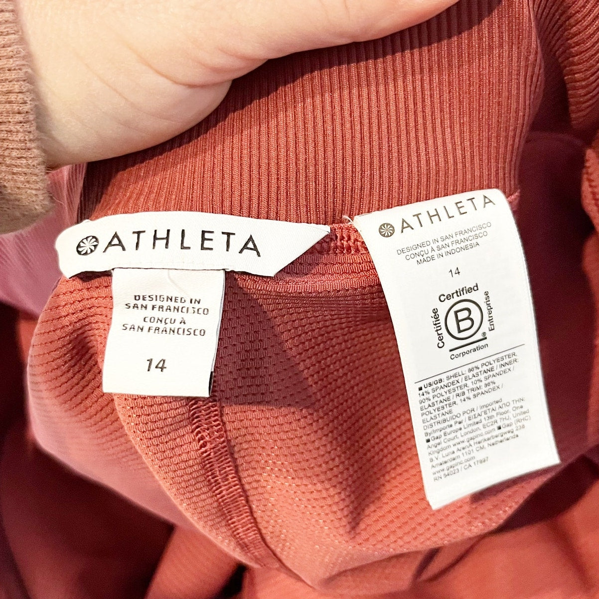 Athleta Brooklyn Mid Rise Mini Tennis Skirt Skort Red Rock 14