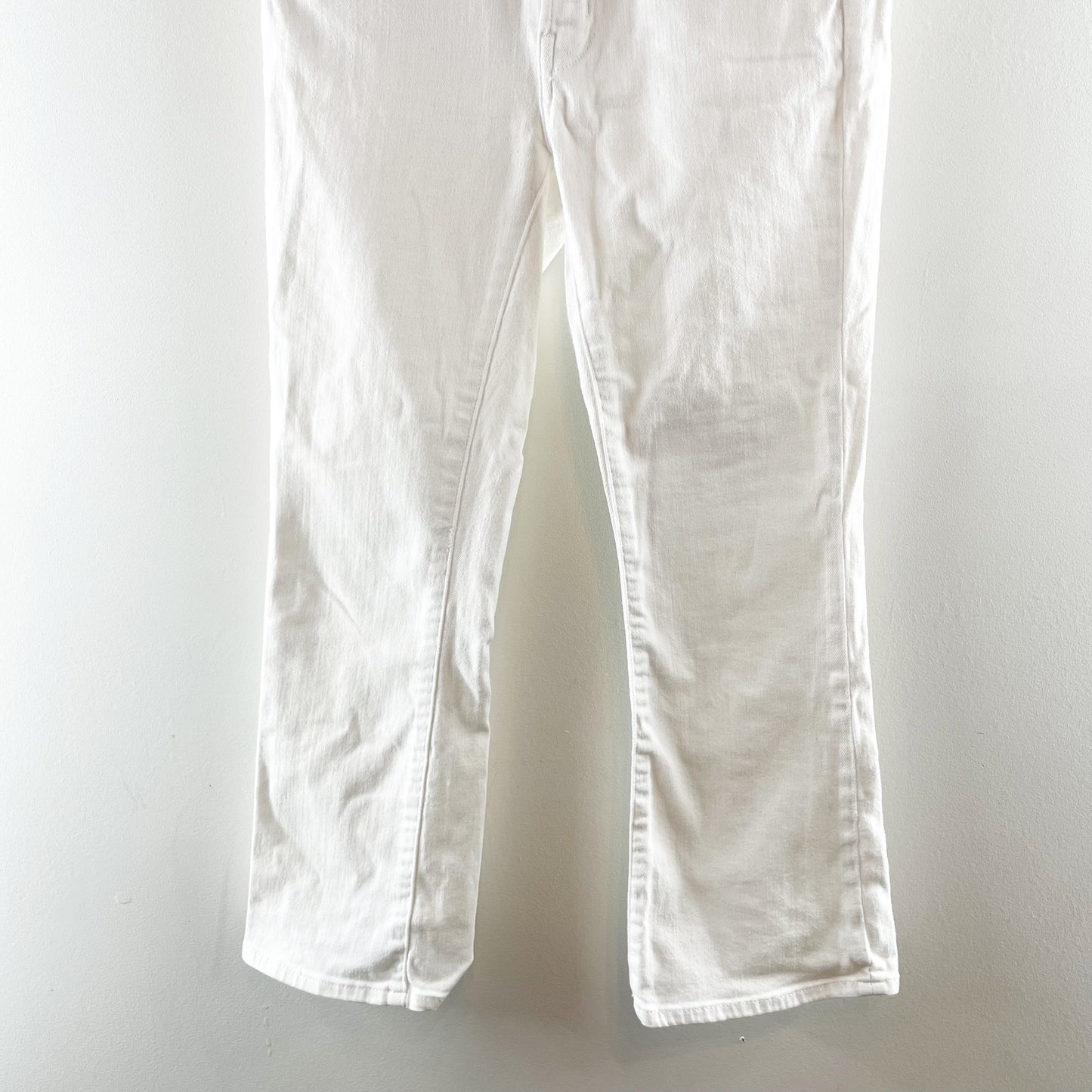 Edwin Cassia Mid Rise Cropped Mini Boot Cut Jeans White 27 / 4