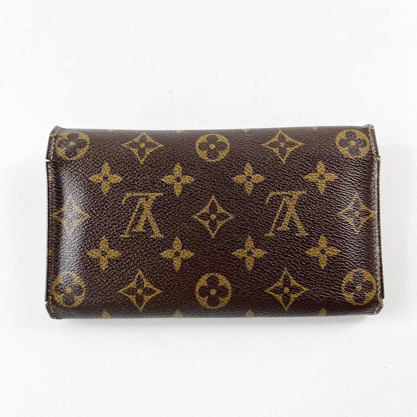 Louis Vuitton Vintage Sarah Snap Envelope Monogram Wallet Brown