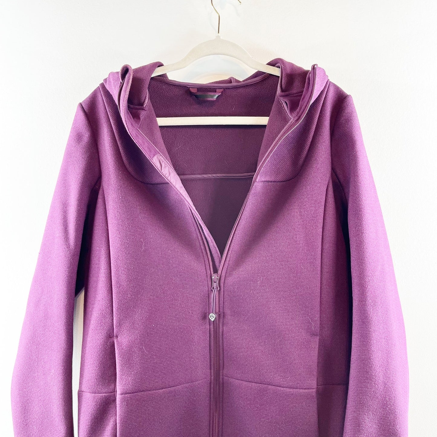 Lululemon City Softshell Parka Coat Jacket Tweed Plum Purple Medium