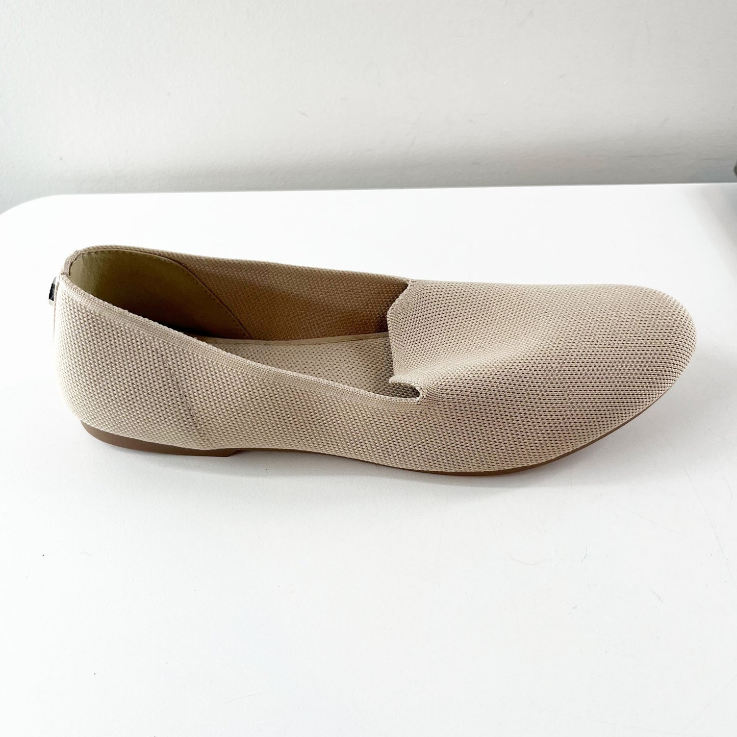 Steve Madden Sabin Knit Loafer Flats Nude Tan Beige 9.5