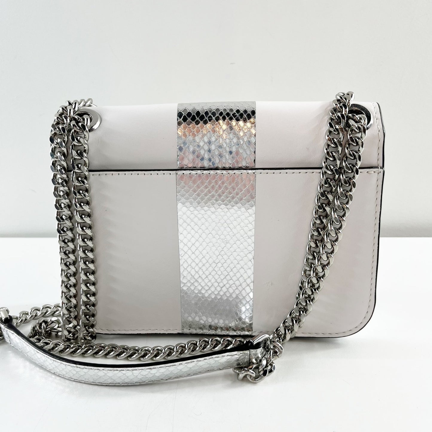 Michael Kors Sloan Editor Medium Leather Shoulder Crossbody Bag with Chain Strap