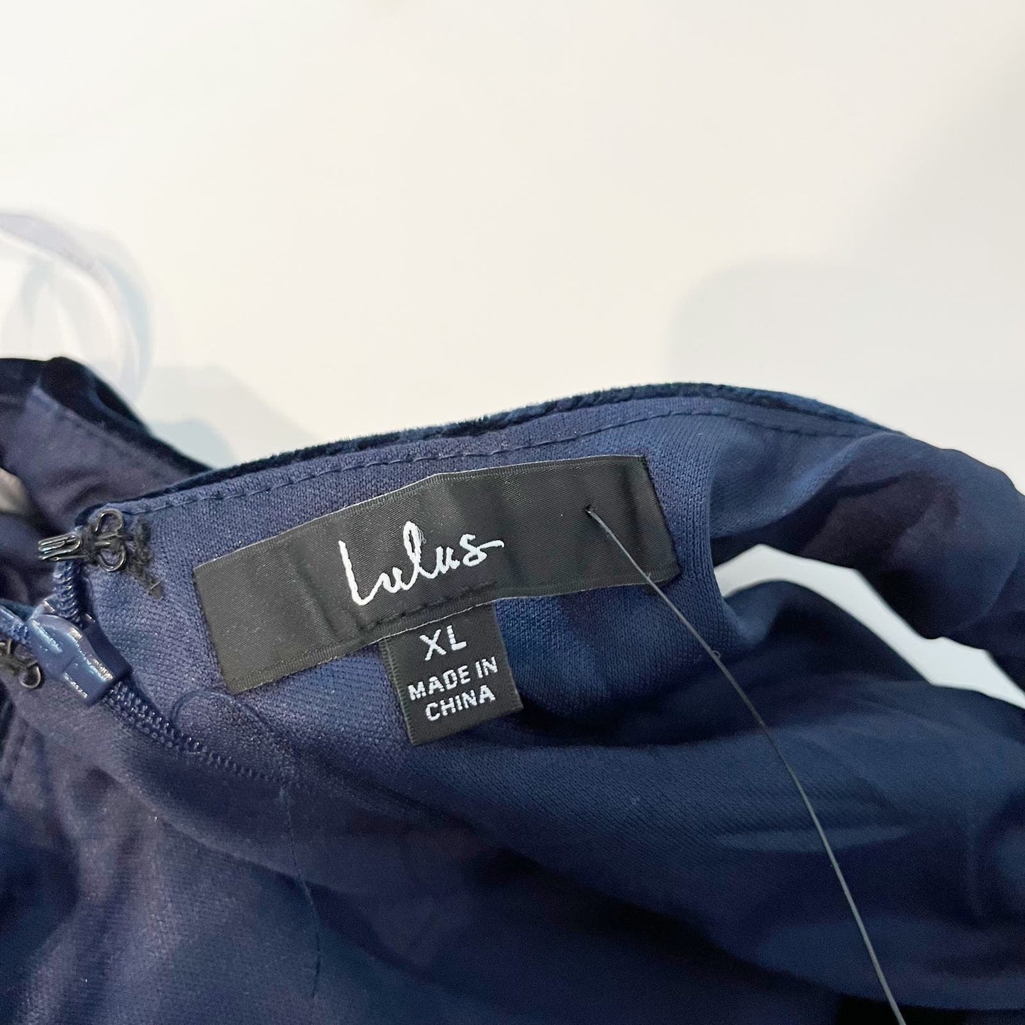 Lulus Stunning Luxury Velvet Sleeveless V Neck Maxi Dress Navy Blue XL