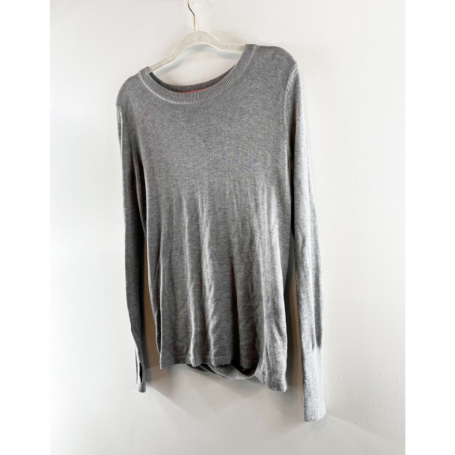 Lululemon Bring It Backbend Long Sleeve Sweater Heathered Medium Grey 8