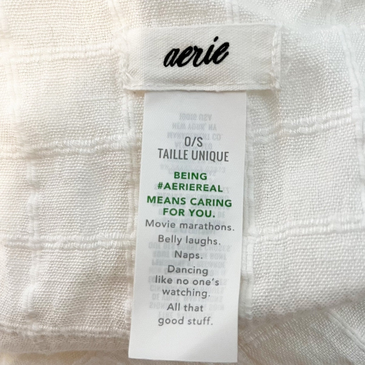 Aerie Short Sleeve Open Cover Up Kimono Fringe Trim Hem White One Size
