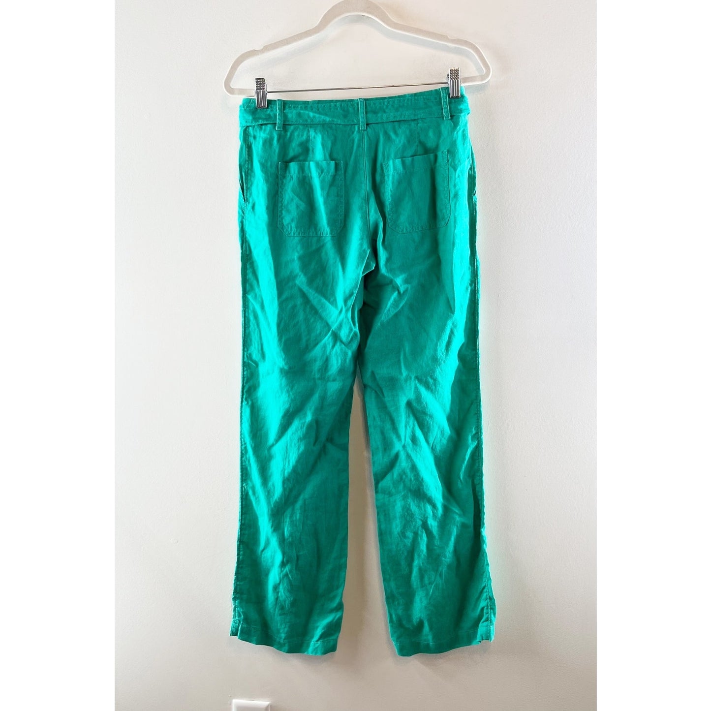 Banana Republic Low Rise Linen Beach Pants Palm Beach Turquoise Green