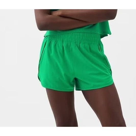 Gap Fit Runaround High Rise Workout Active Gym Running Shorts Simply Green Small