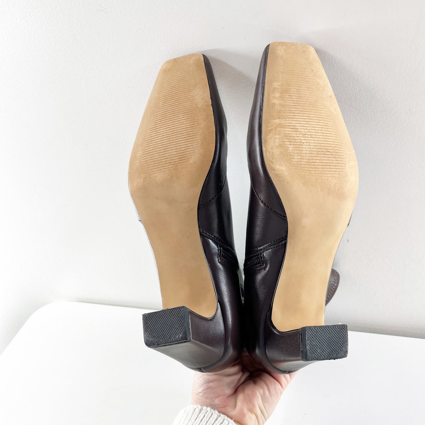 Steve Madden Jeter Sock Ankle Booties Kitten Heel Boots Brown 8