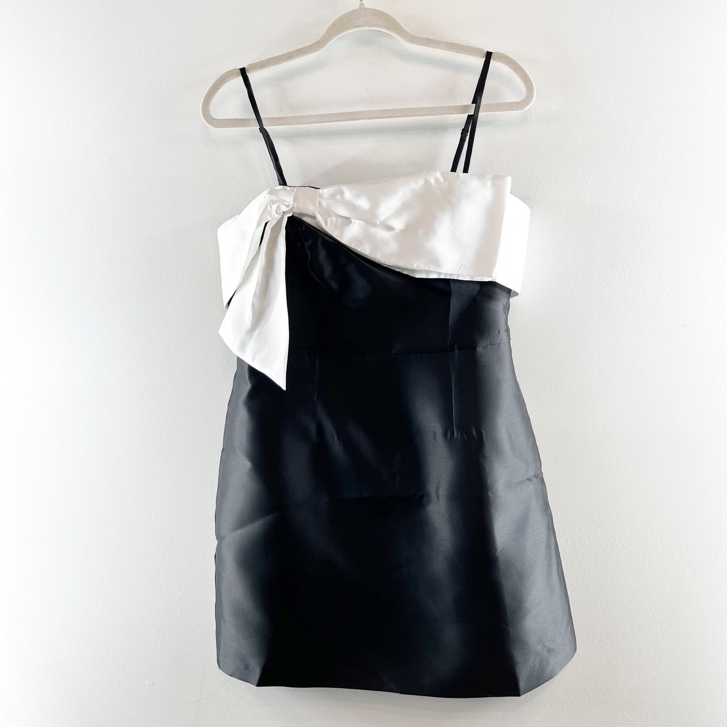 Hutch Serena Formal Cocktail Bow A Line Mini Dress White Black 10