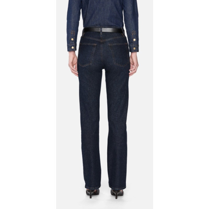 Frame The Ruler Cotton Blend Dark Wash Denim Straight Leg Jeans Taboo 28 / 6