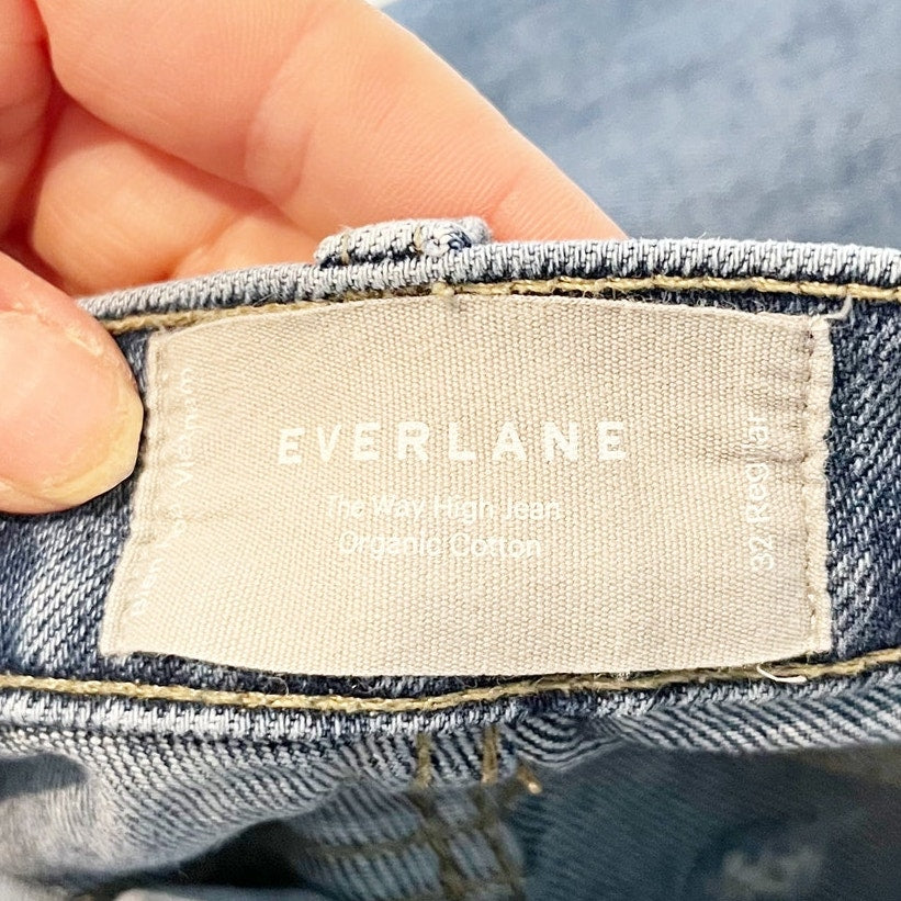 Everlane The Way High Straight Leg Jeans Blue 32 / 14