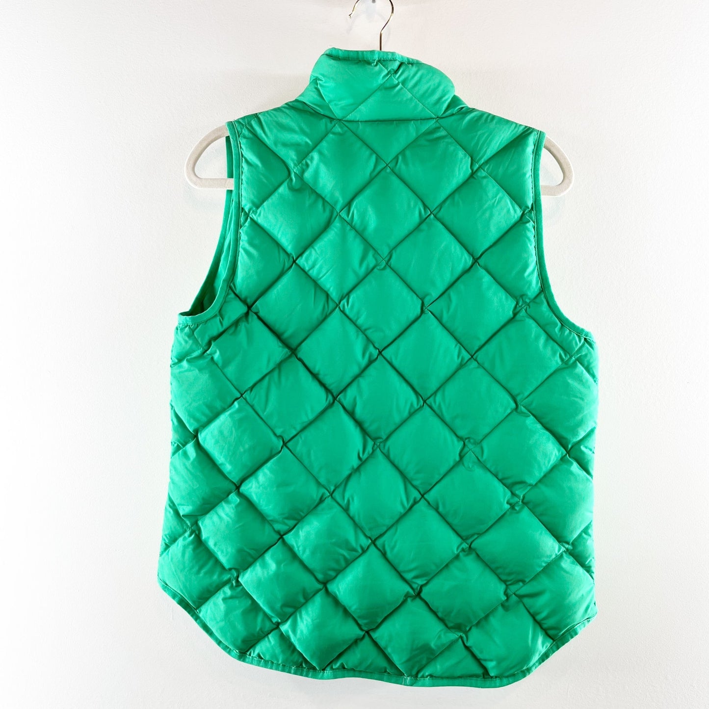J. Crew Full Zip Stand Collar Down Puffer Excursion Vest Kelly Green Small