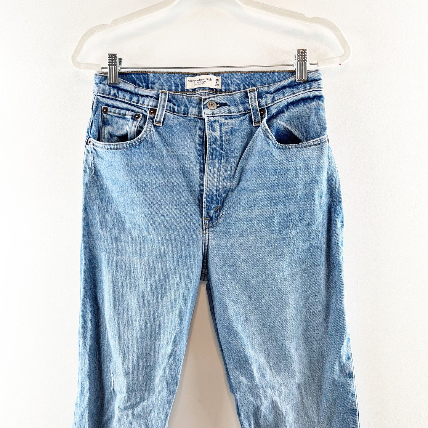 Abercrombie & Fitch 90's Straight Ultra High Rise Jeans Blue 6 Long