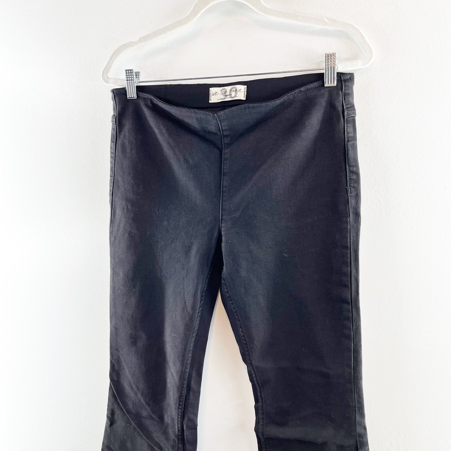 Free People High Rise Penny Flare Pull On Pants Jeans Black 30 / 10