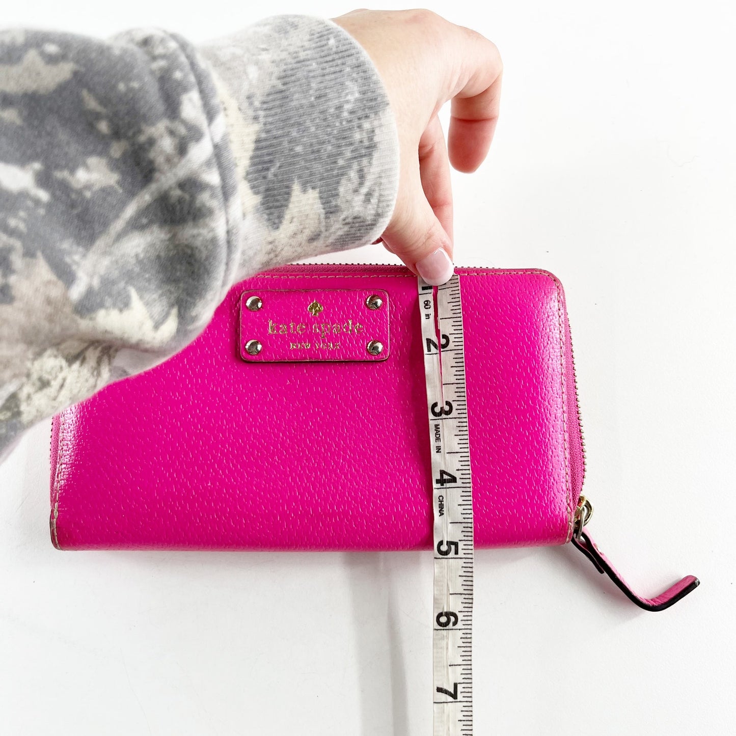 Kate Spade Wellsley Zip Around Leather Wallet Hot Pink