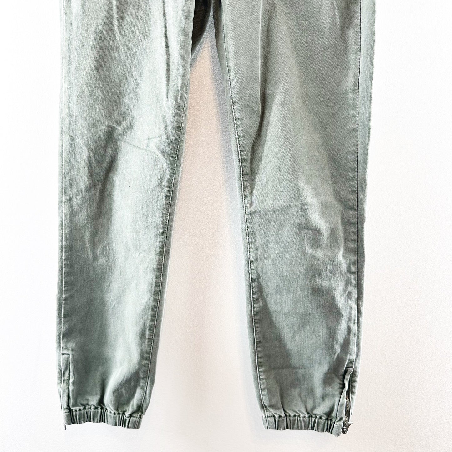 Paige Mayslie High Rise Cropped Jogger Pants Vintage Ivy Green 25 / 0