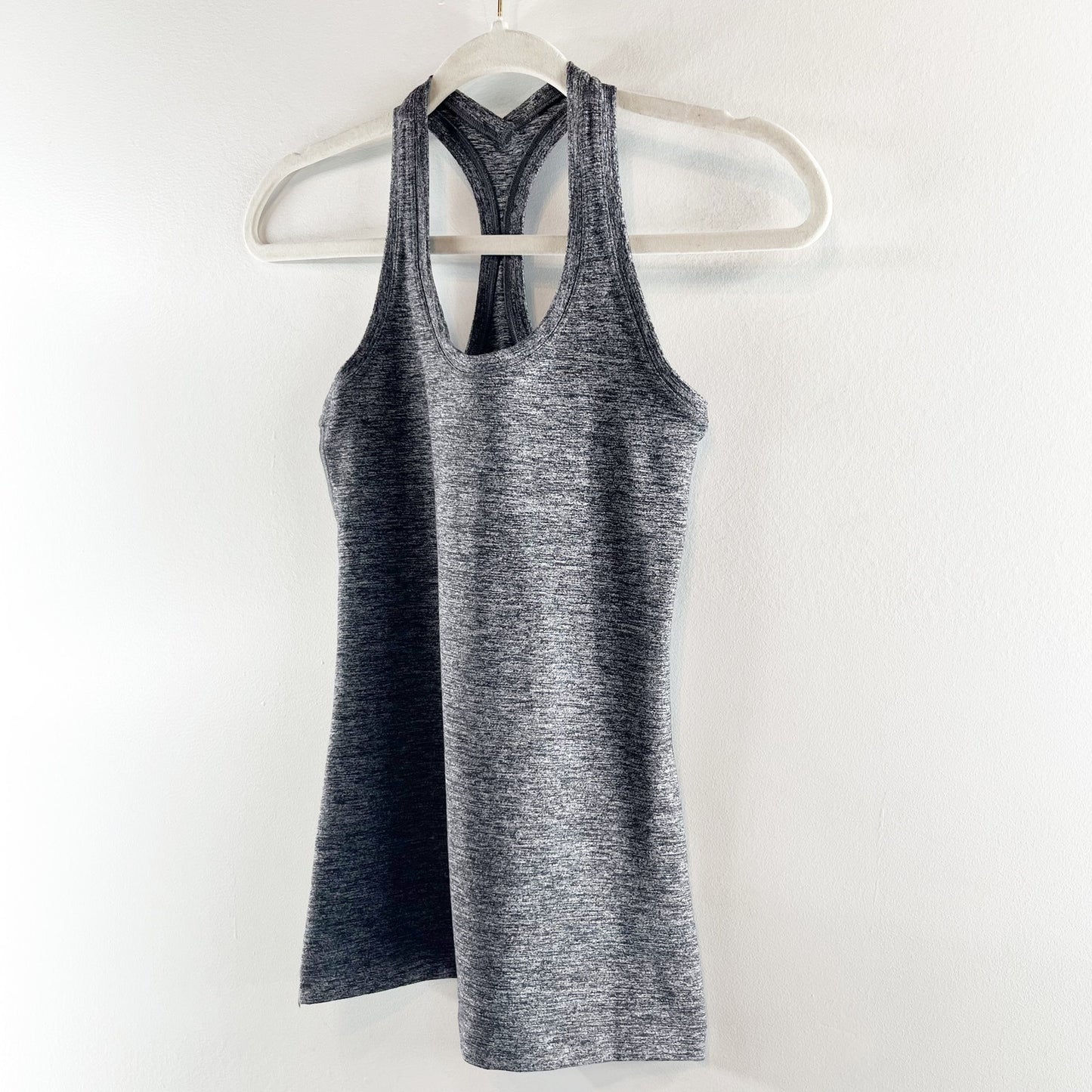 Lululemon Cool Sleeveless Scoop Neck Racerback Tank Top Heathered Deep Coal