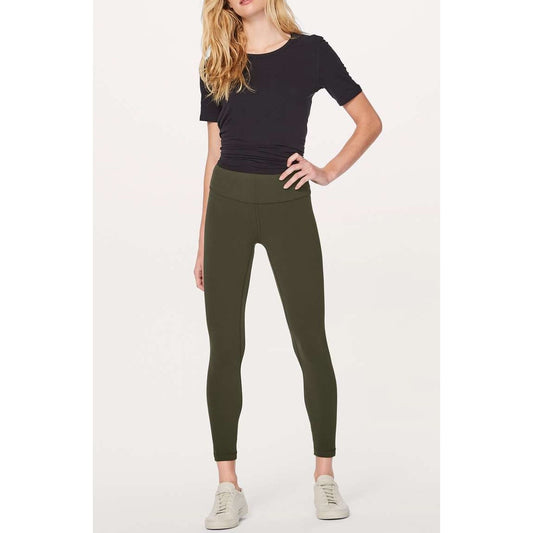 Lululemon Align Pant II Leggings 25" Dark Olive Green 4