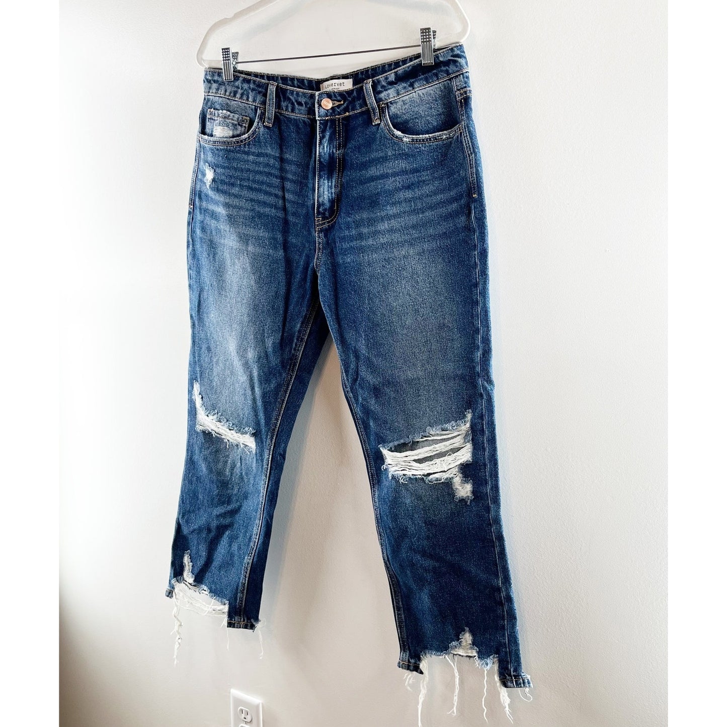 Vervet Lovervet Spellbound High Rise Crop Kick Flare Jeans Blue 31 / 13