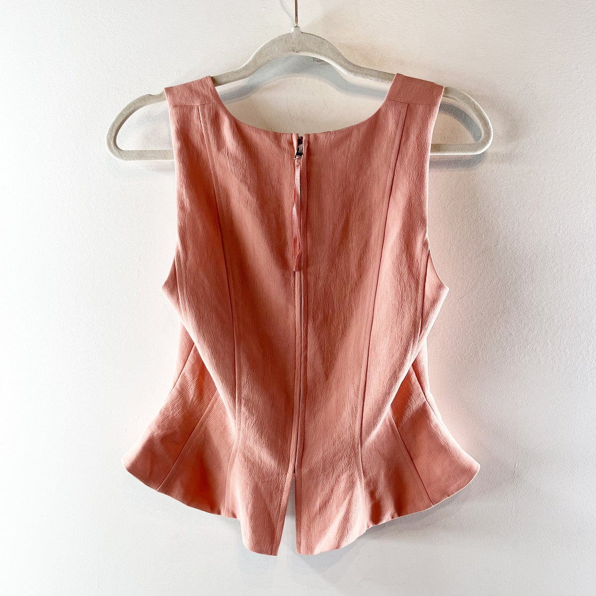 Aritzia Rhodora Crepette Peplum Bustier Tank Top Kiln Pink Small