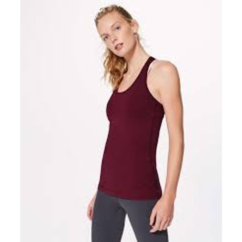 Lululemon Cool Racerback Tank Top Burgundy Maroon Small