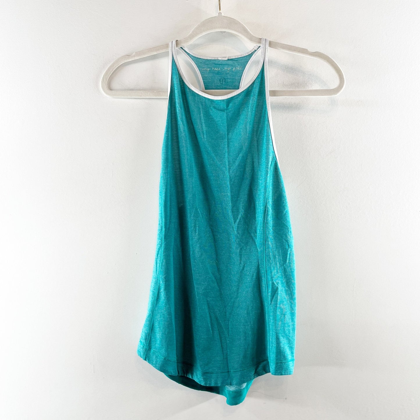 Lululemon Time To Sweat Racerback Tank Heathered Spirit Green White Small