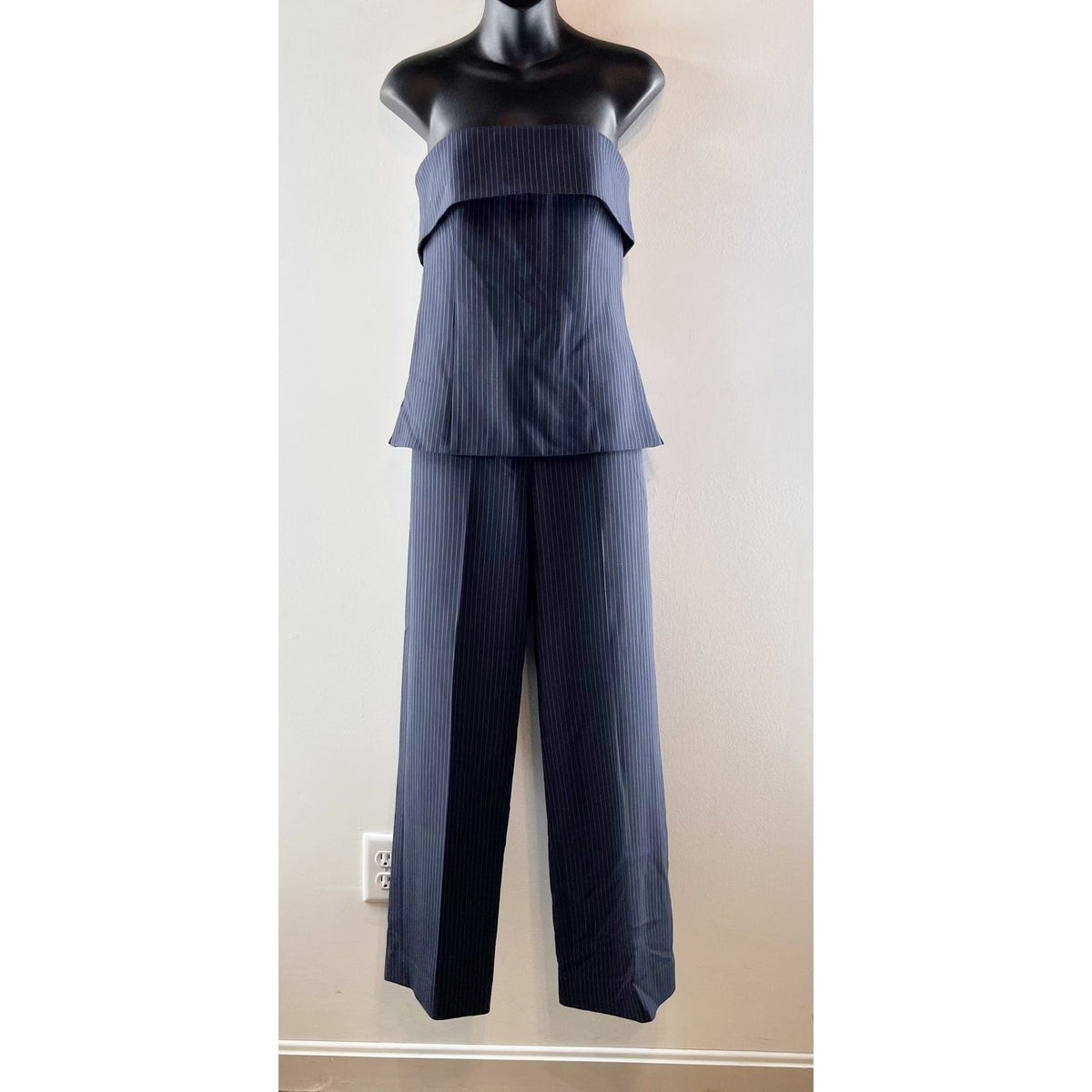 Babaton Aritzia Element Tube Top and Agency Trouser Pants Set hugh str admrl 4