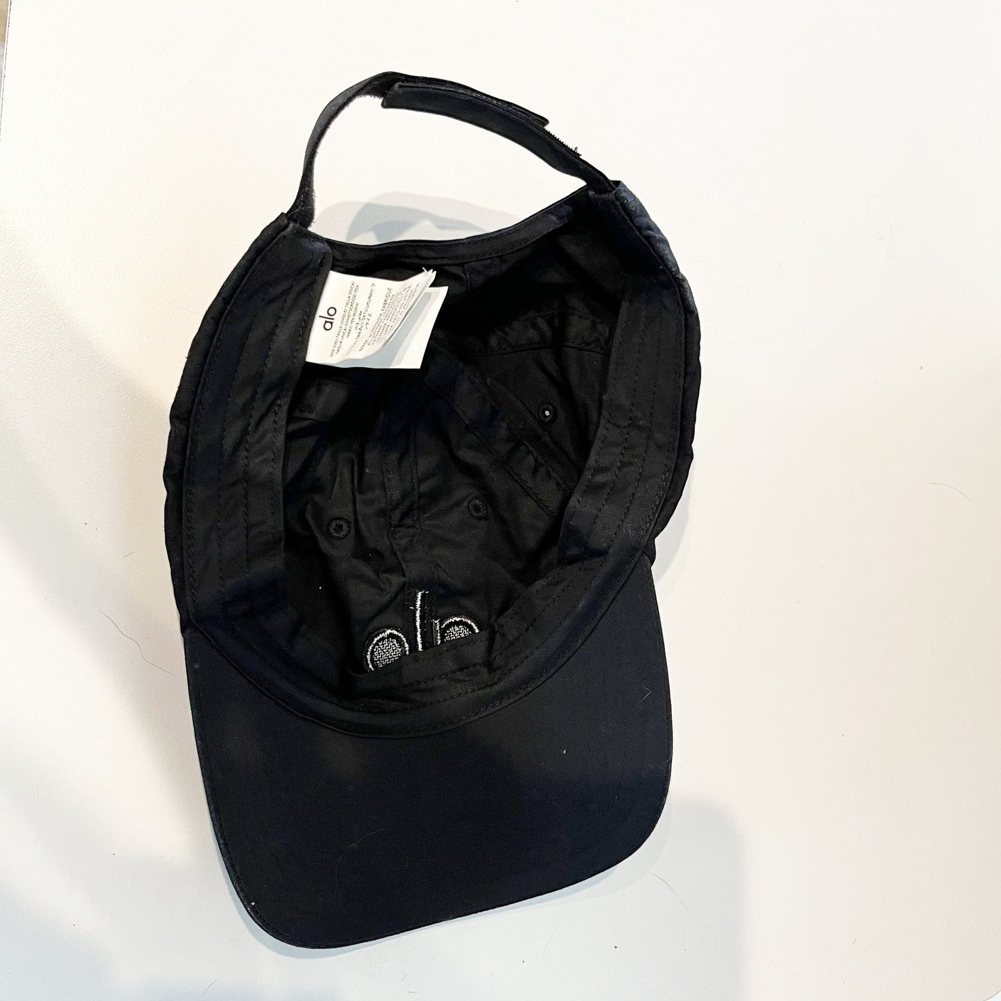 Alo Off Duty One Size Adjustable Baseball Cap Hat Black