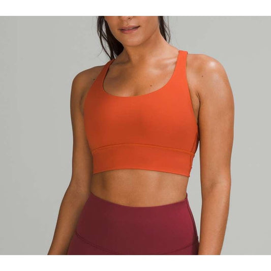 Lululemon Energy Longline Sports Bra Medium Support, B–D Cups Canyon Orange 4