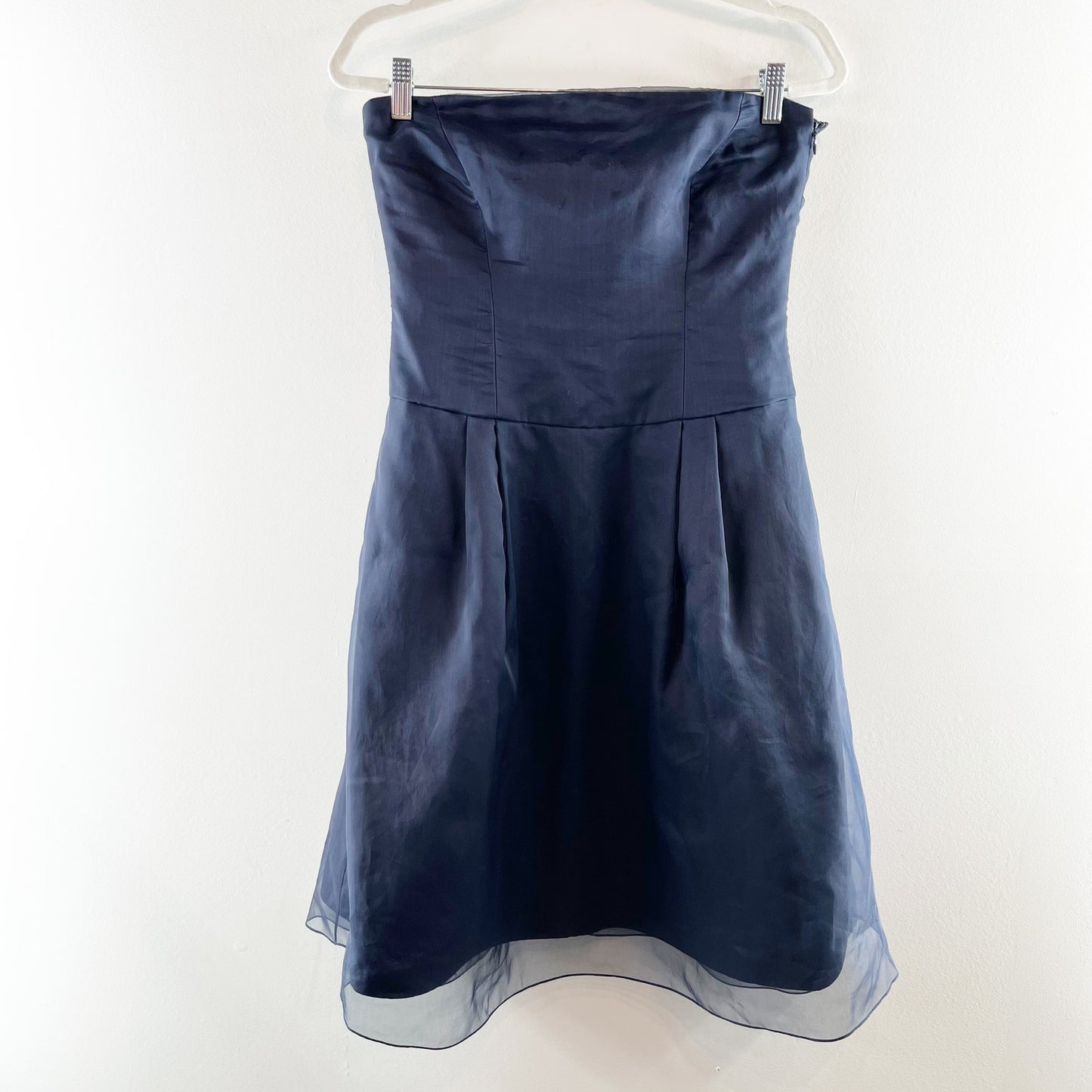 Ralph Lauren Strapless Tulle A Line Mini Dress Blue 6