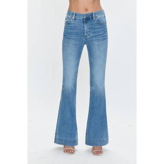 Pistola Kinsley Mid Rise Flare Leg Jeans Blue 27