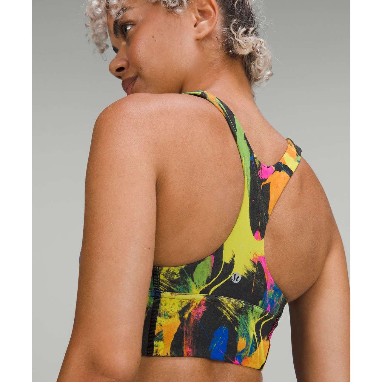 Lululemon Athletica Wunder Train Racerback Long Line Bra Undertone Black Multi 6