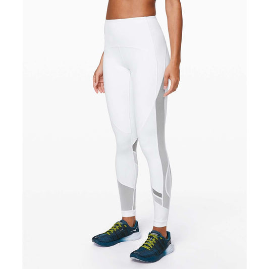 Lululemon Clear The Court Tight Leggings Mesh 28" White 6