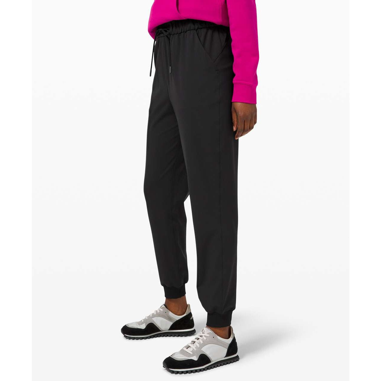 Lululemon Athletica Keep Moving High-Rise Drawstring Jogger Pants Black 8