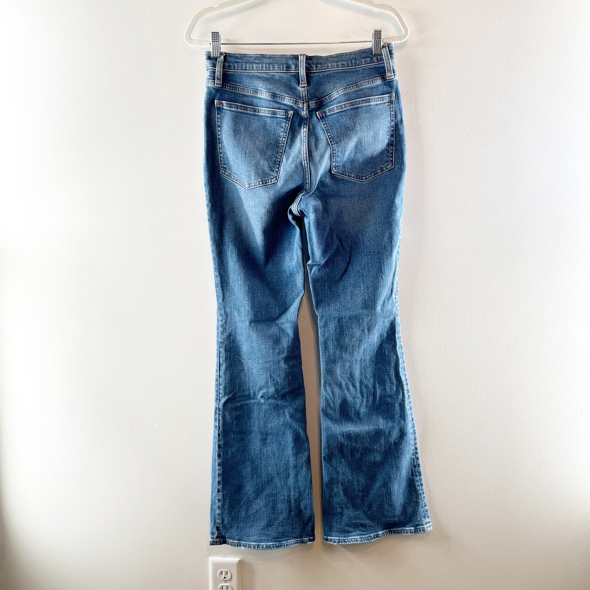 Madewell High Rise Skinny Flare Jeans Fairson Wash Blue Super Stretch 28