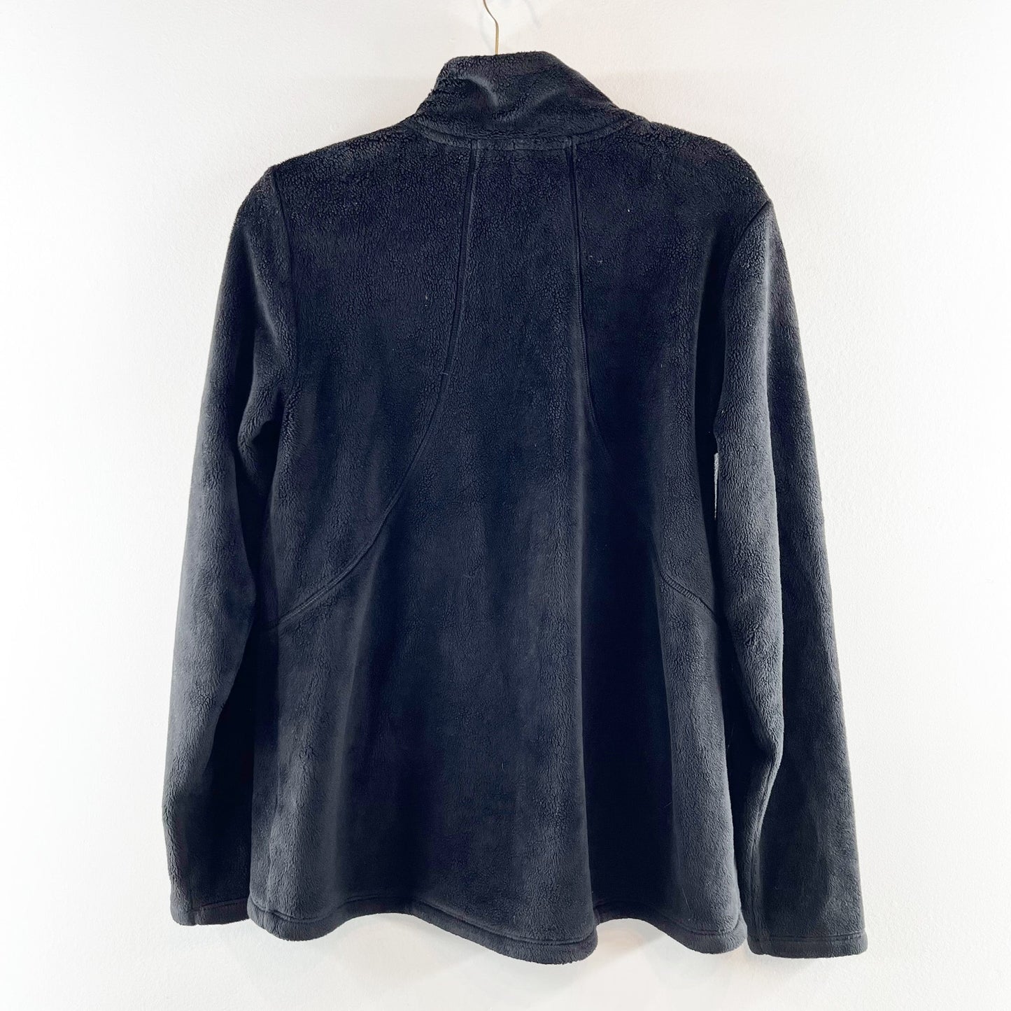 Athleta Recover Stretch Long Sleeve Full Zip Fleece Jacket Black Medium