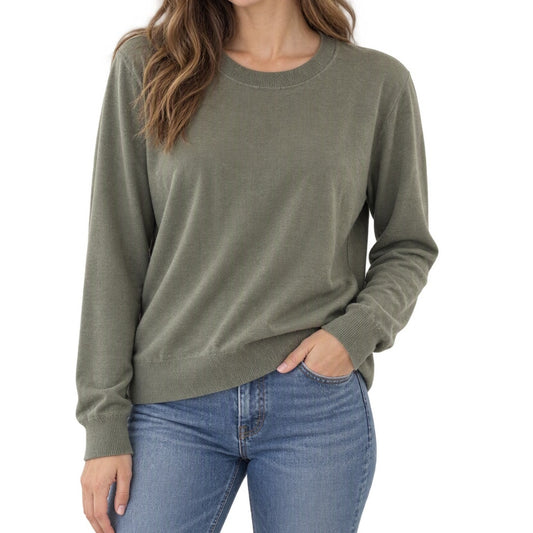 GAP 100% Merino Wool Long Sleeve Crew Neck Pullover Sweater Army Green XXL