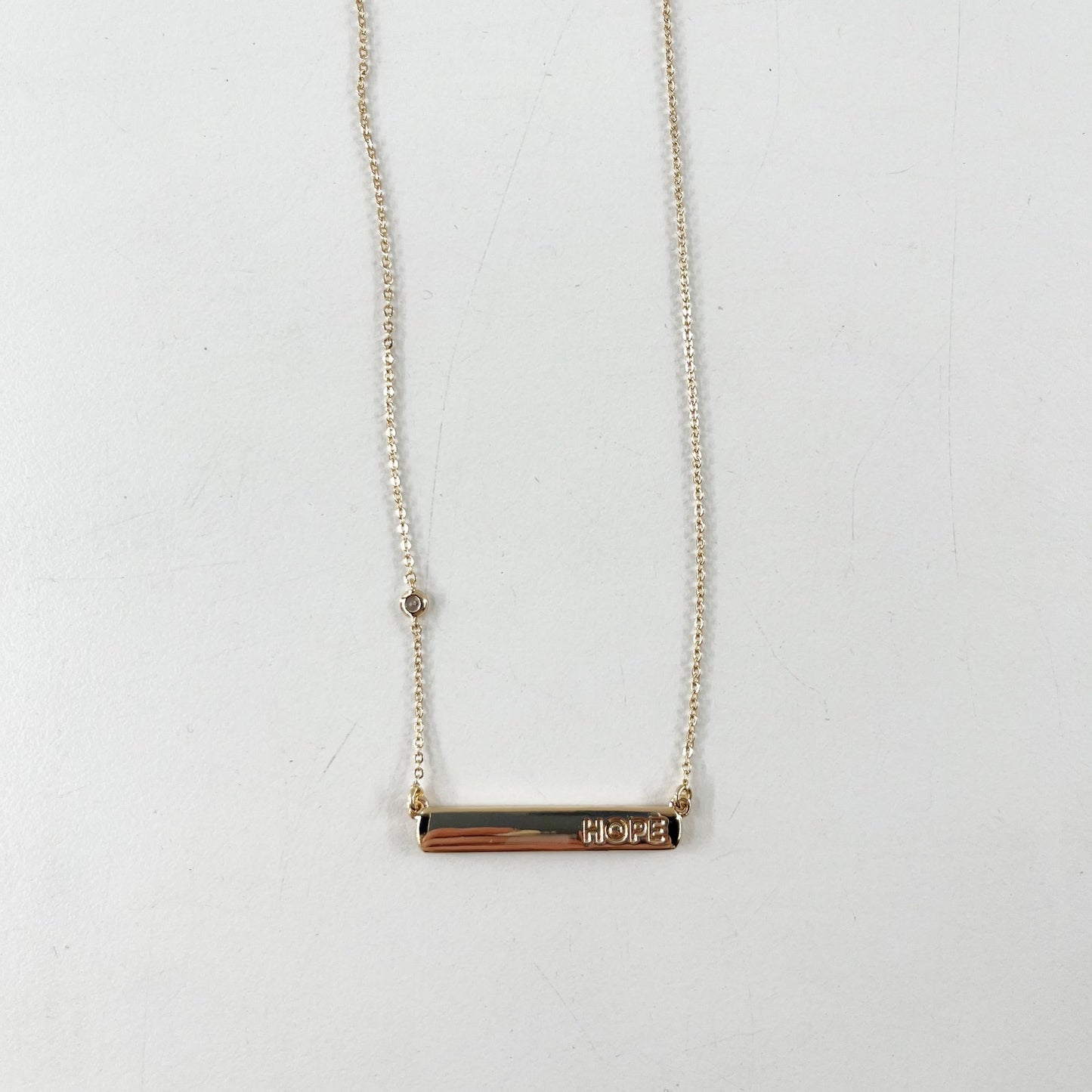 LOFT Mother Of Pearl Long Bar Necklace Gold