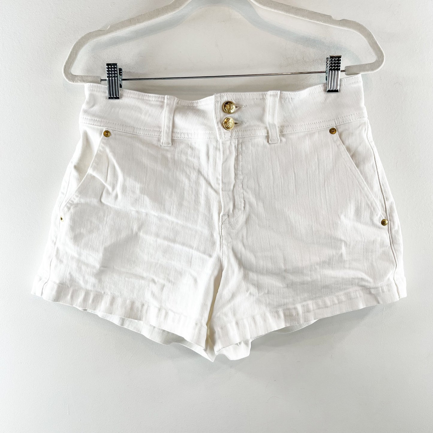 J. Crew Cotton Blend Mid Rise Denim Jean Shorts White Size 29