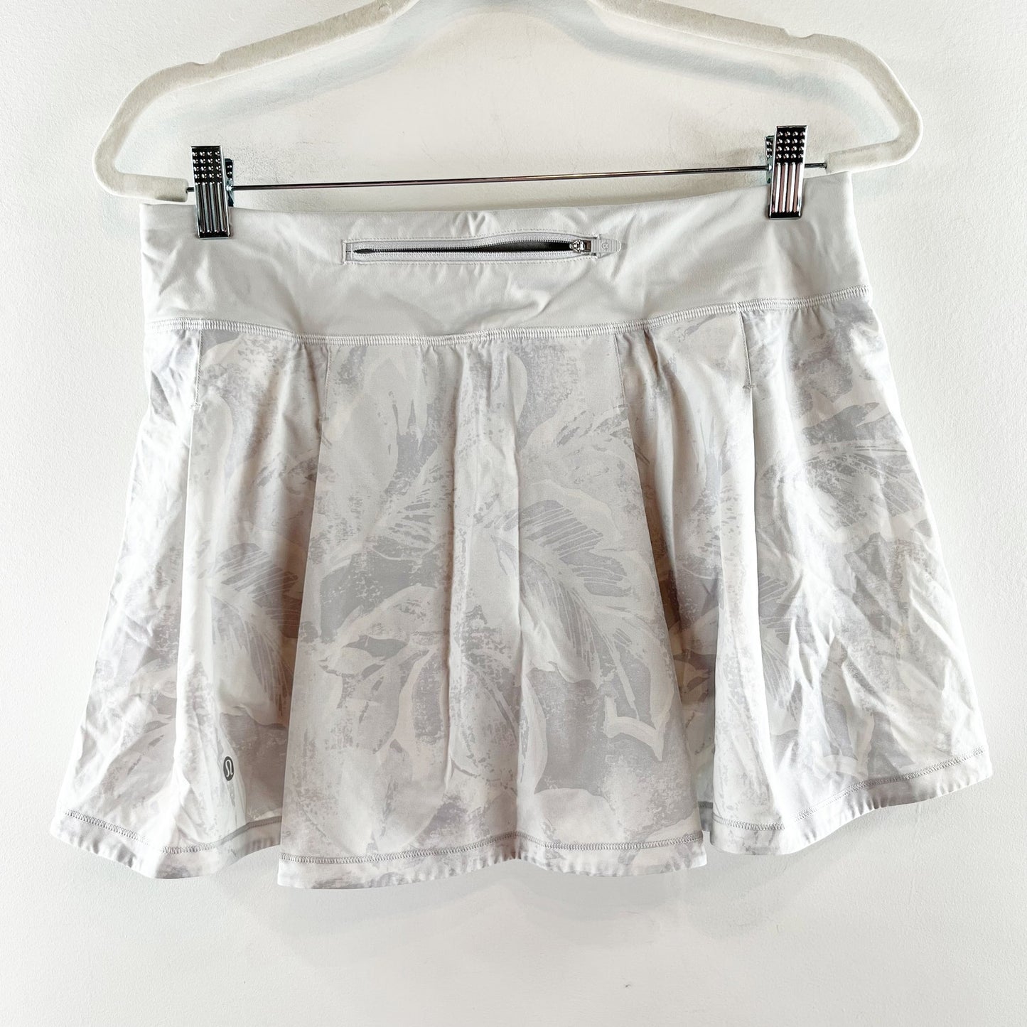 Lululemon Pace Rival Skirt No Panels 15" Mini Tropical Shadow Starlight White 8