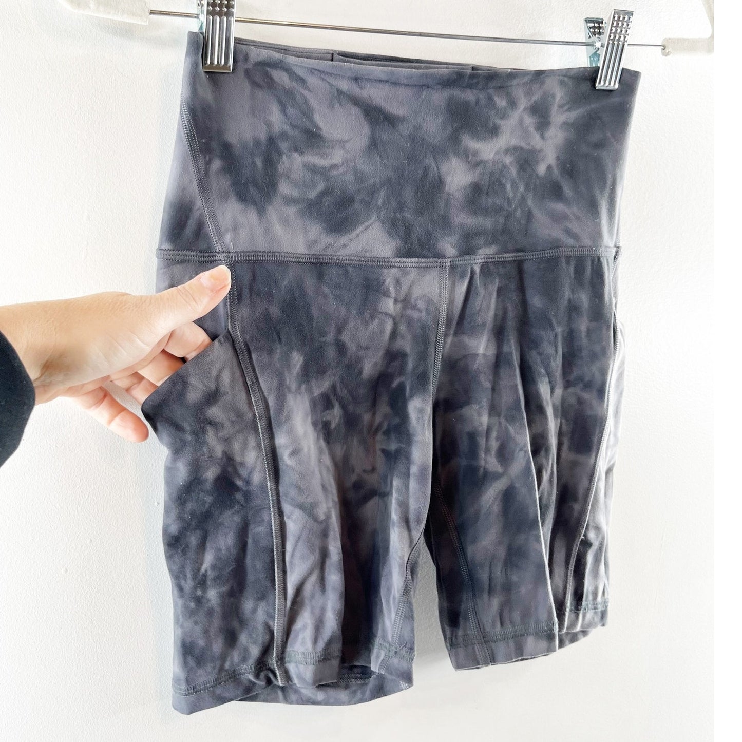 Lululemon Align High Rise Bike Short 8" Diamond Dye Pitch Grey Graphite Gray 6