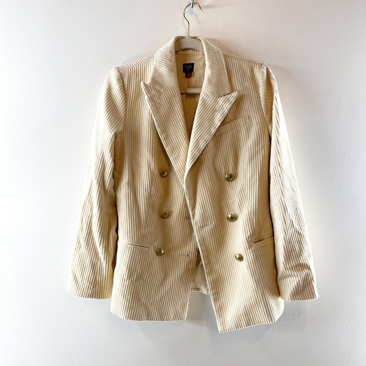 Rowing Blazers x Target Corduroy Gold Button Long Sleeve Blazer Jacket Cream XS