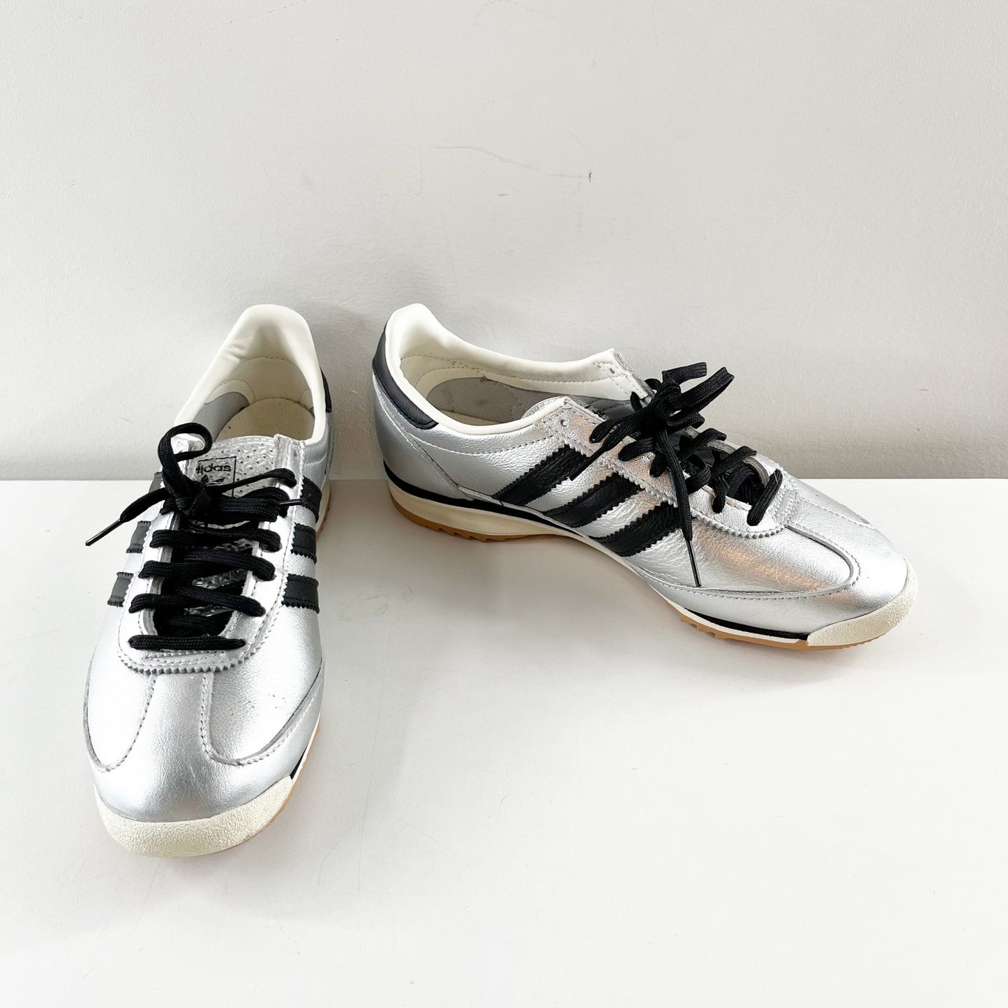 Adidas Originals SL 72 OG Low Top Sneakers Metallic Silver Black 9