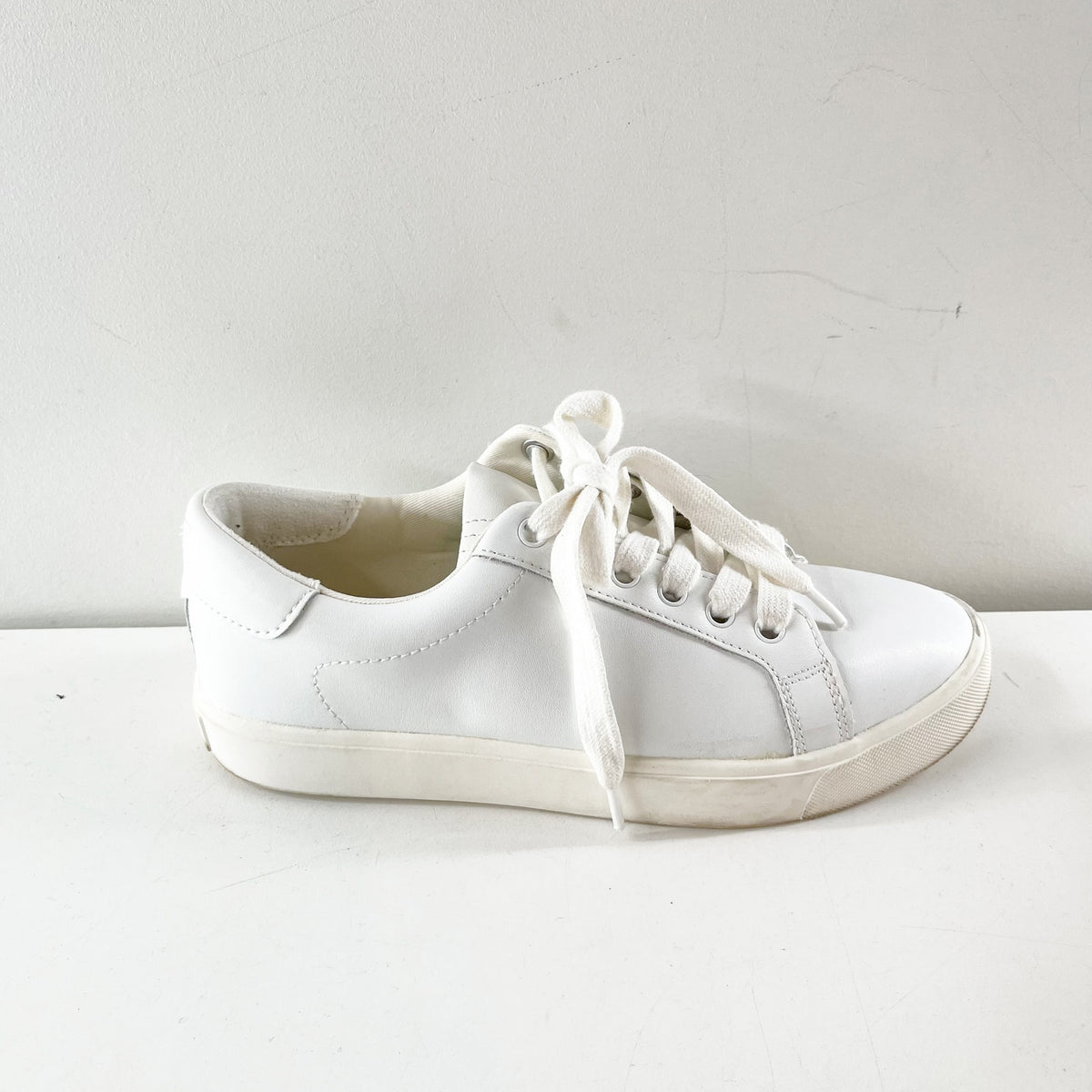 Sam Edelman Ethyl Leather Low-Top Comfort Sneakers White 7