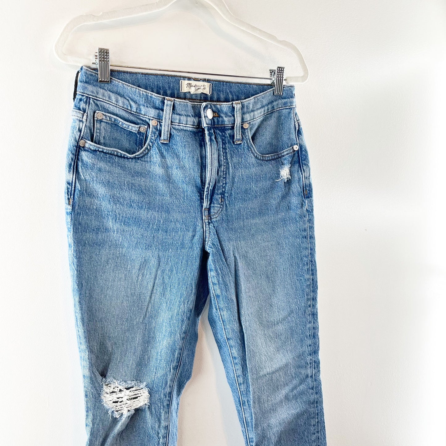 Madewell The Mid Rise Perfect Vintage Mom Ankle Jeans Blue 27