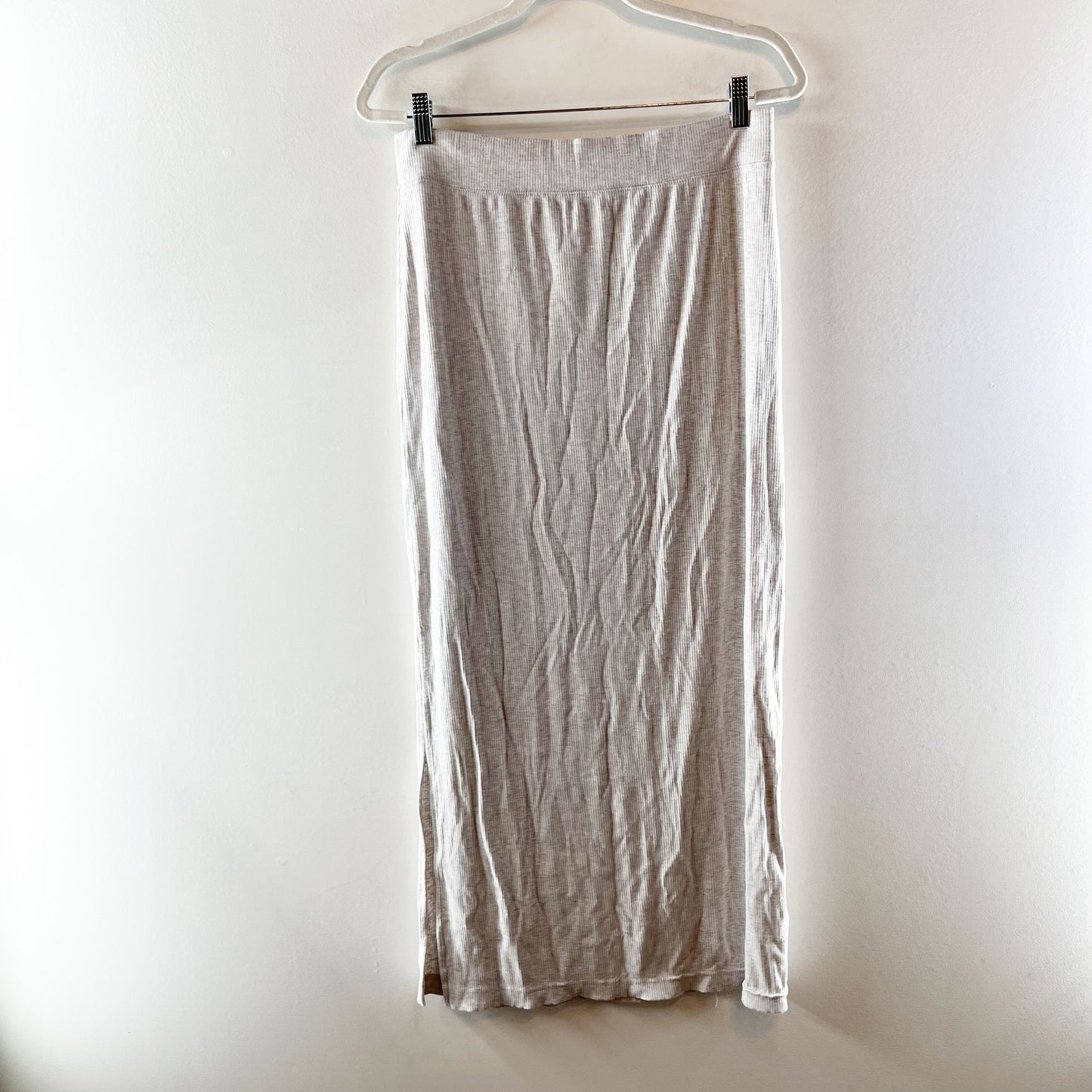 Aerie Ribbed Maxi Skirt Gray Large