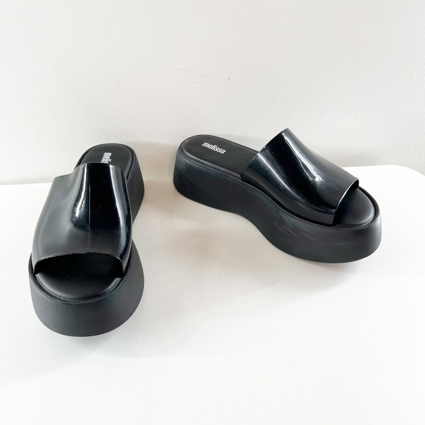 Melissa Becky Platform Slide Sandals Black