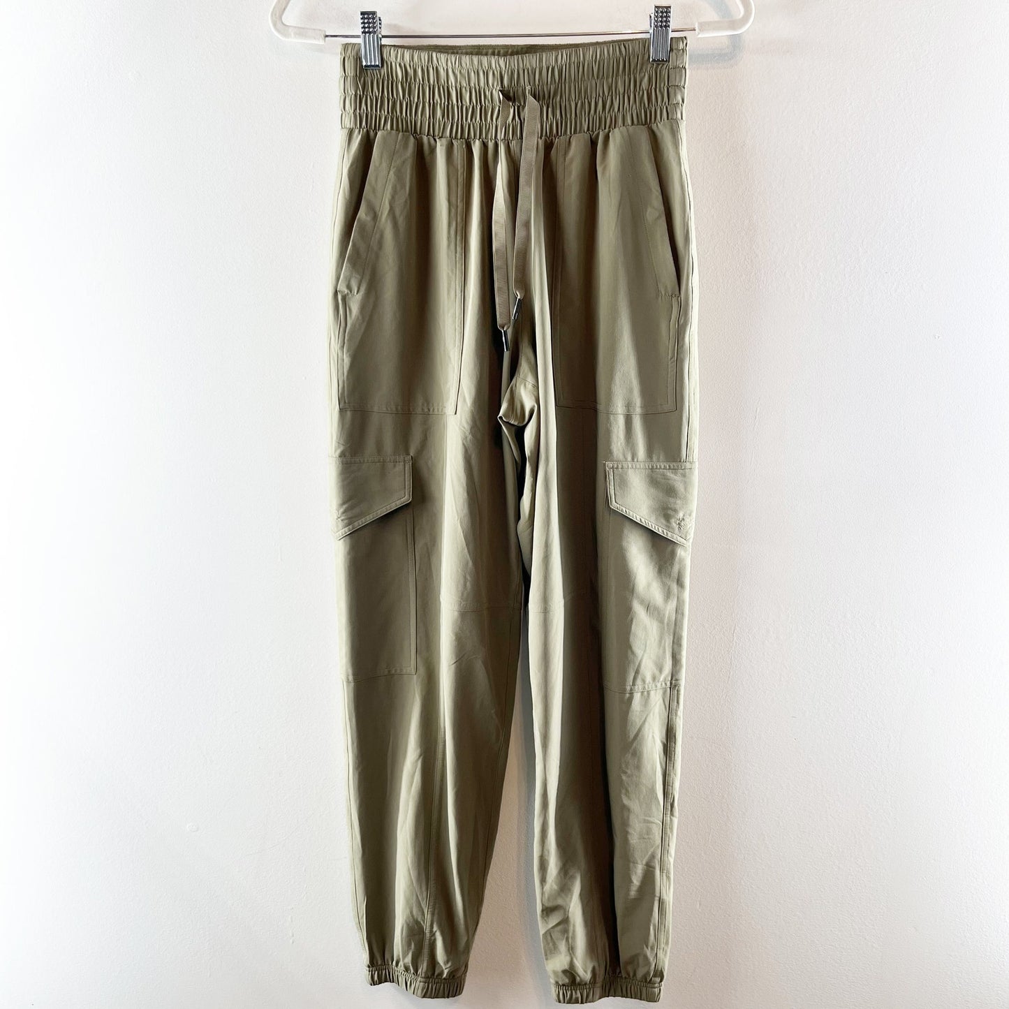 Spanx Out of Office High Rise Cargo Jogger Pants Olive Green XS