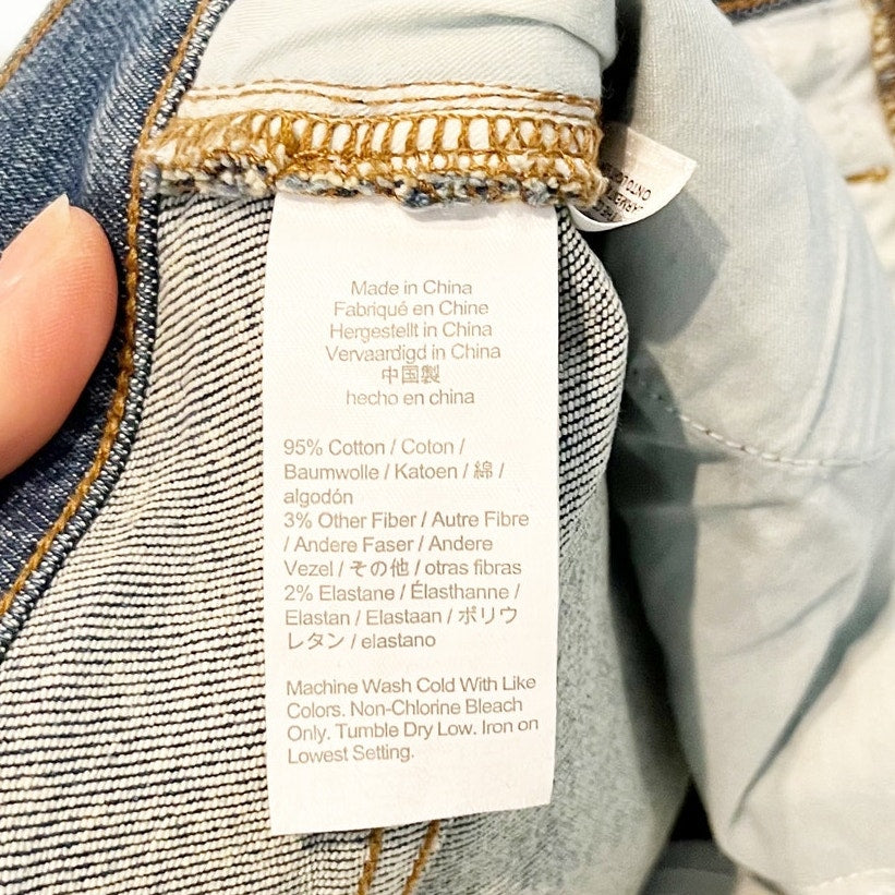 Madewell High Rise Perfect Vintage Straight Leg Ankle Jeans Blue 28