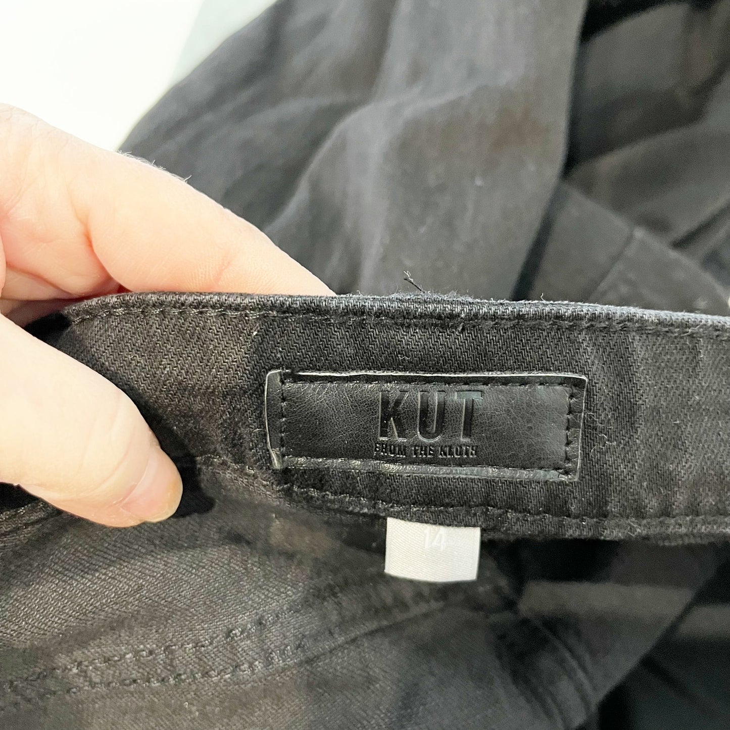 Kut From The Kloth Sienna High Rise Wide Leg Jeans Black 32 / 14